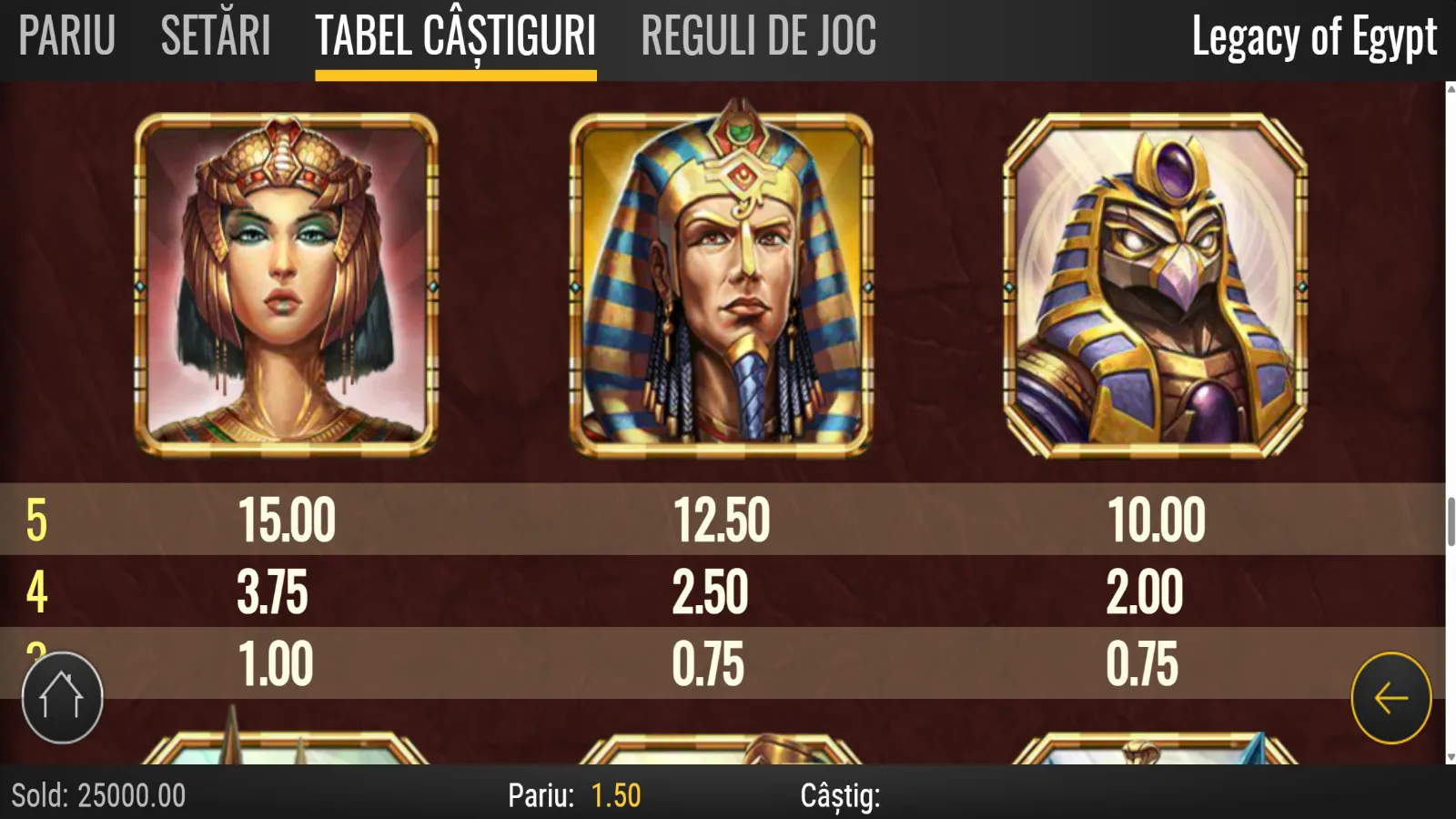 Legacy of Egypt Demo Simboluri