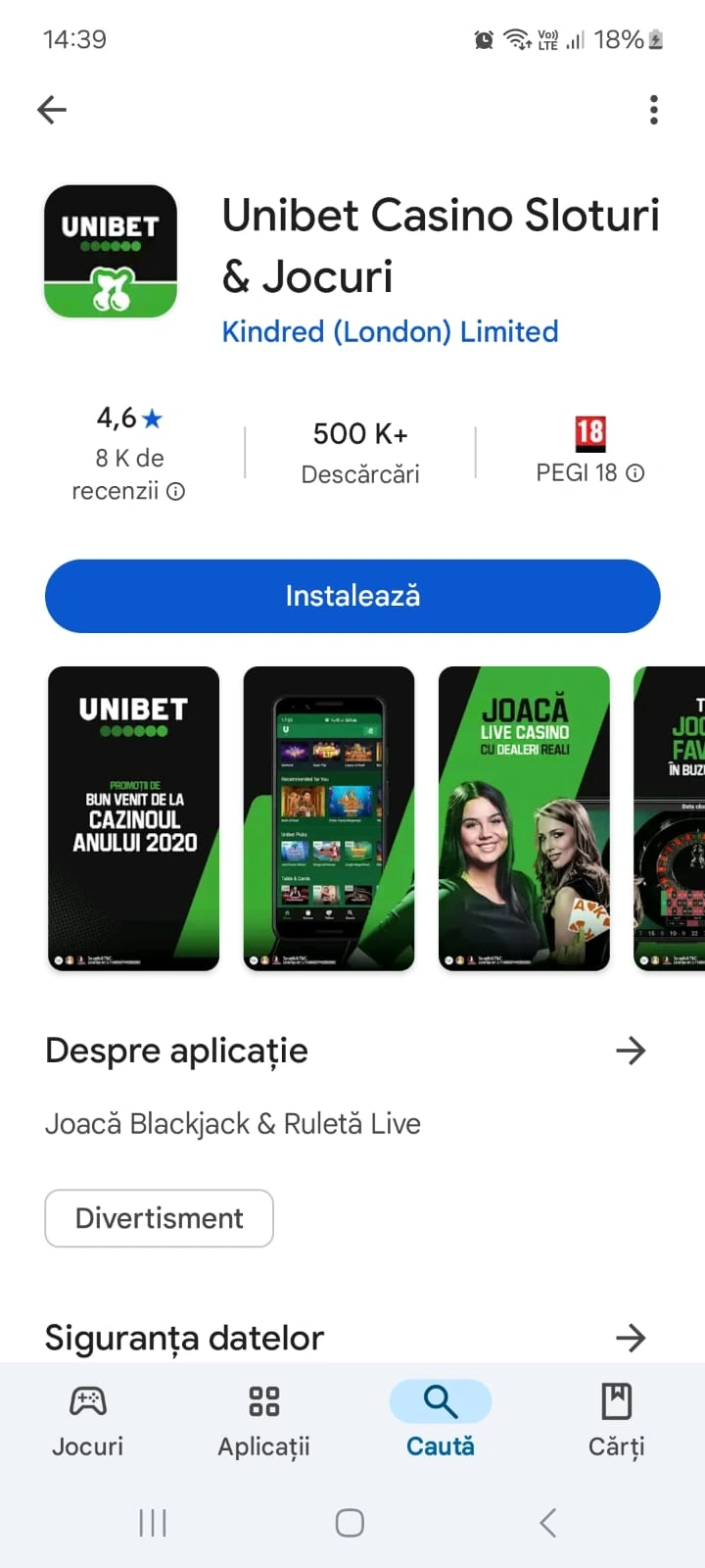 Parere Unibet Mobil