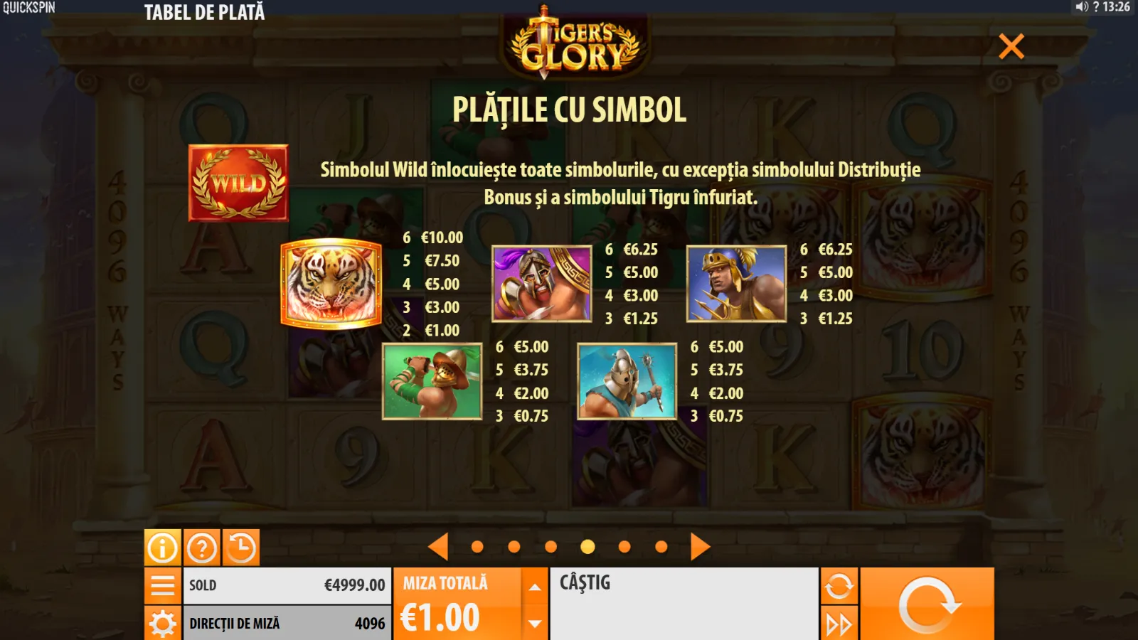 Tigers Glory Gratis Simboluri