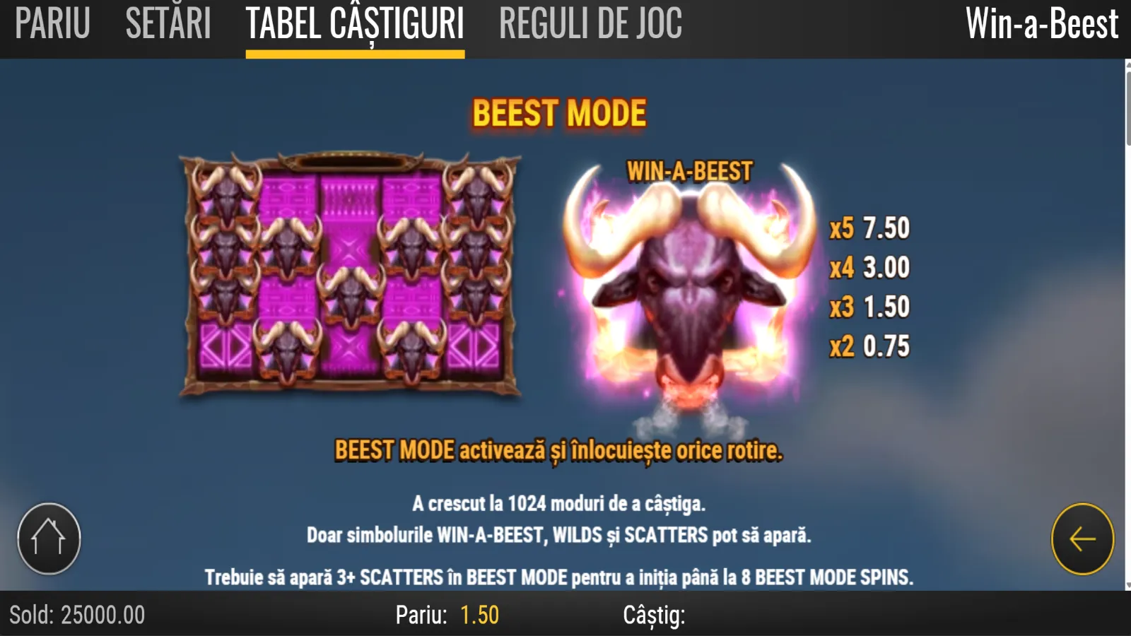 Win a Beest Gratis Simboluri