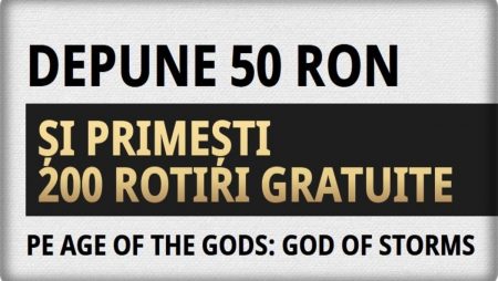 Depune 50 RON și ai 200 Rotiri Gratuite la Age of the Gods