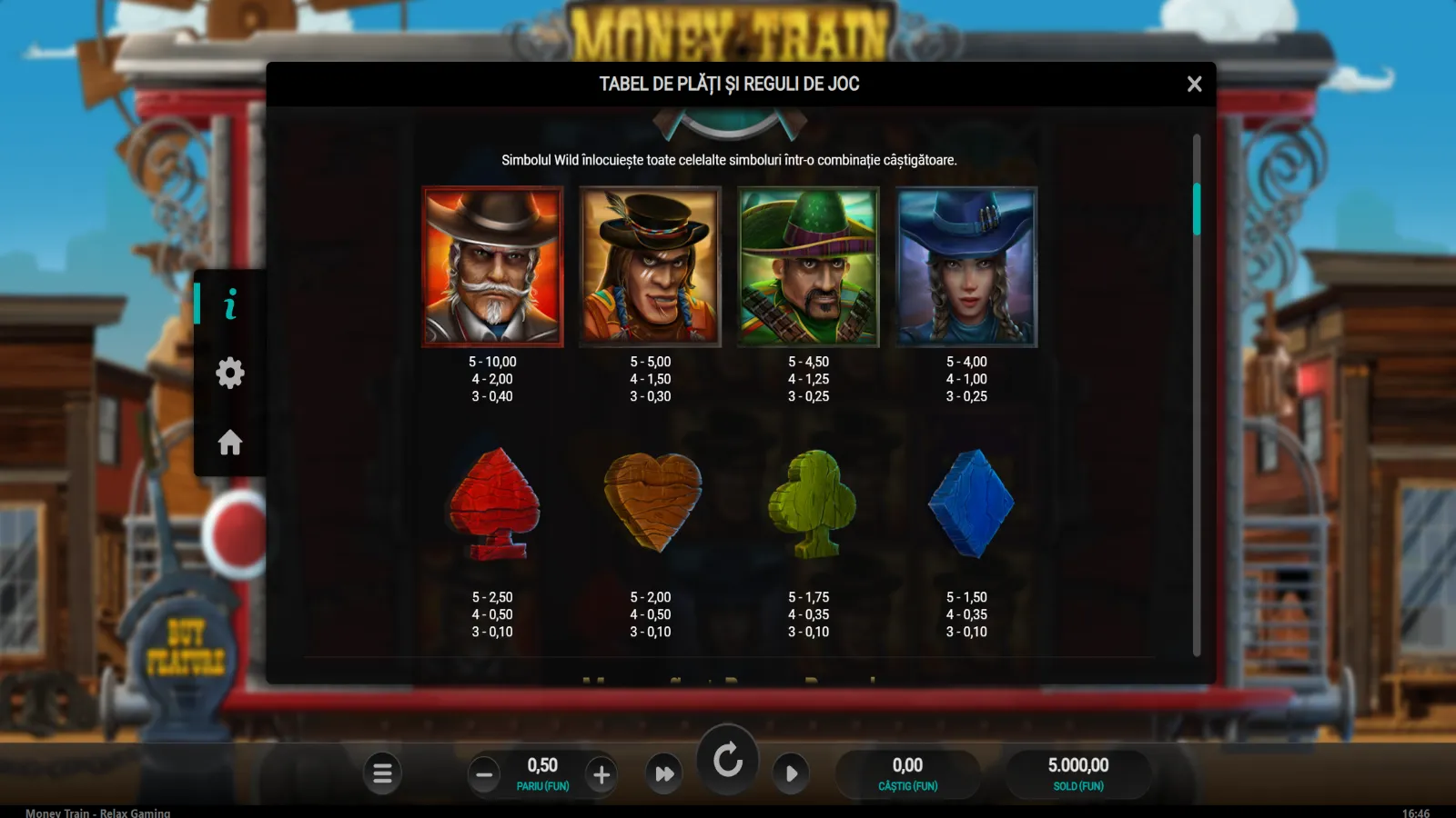 Money Train Gratis Simboluri