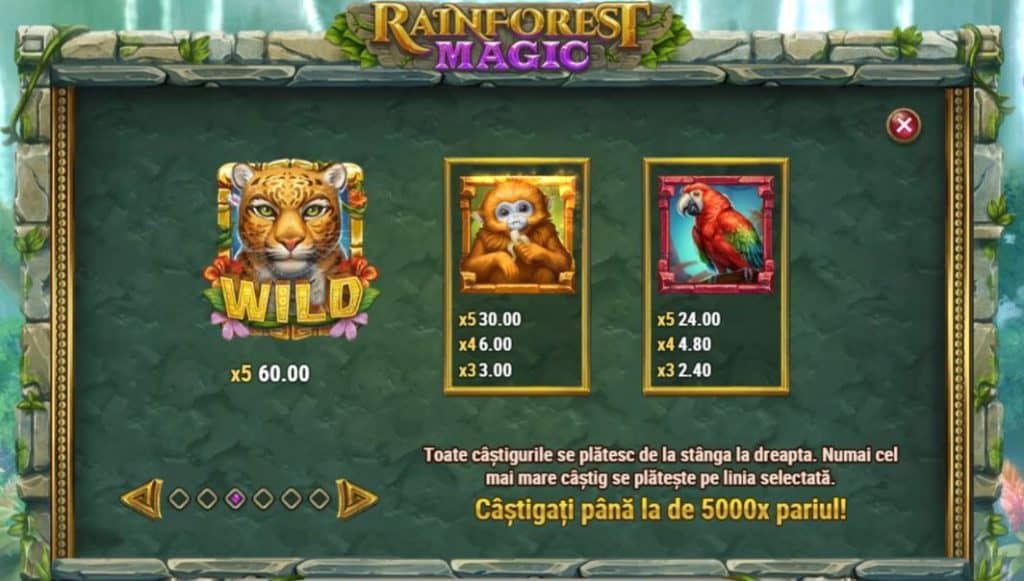 Păcănele gratis online Rainforest Magic