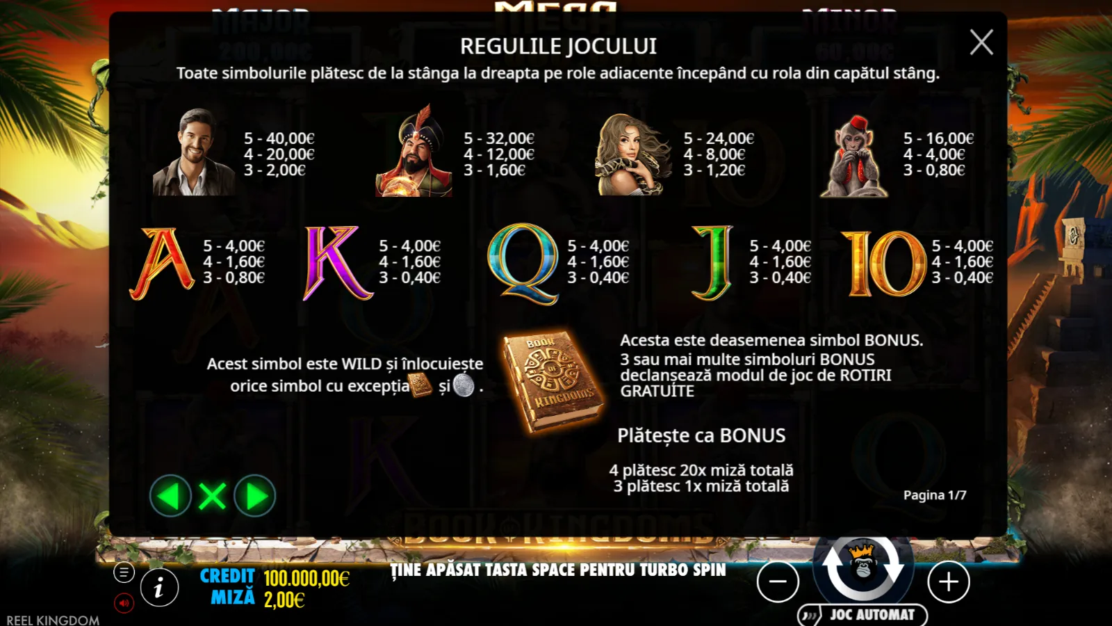 Book of Kingdoms Demo Simboluri