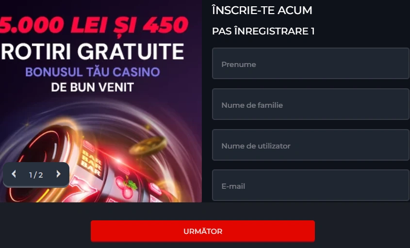 înregistrare Las Vegas Casino