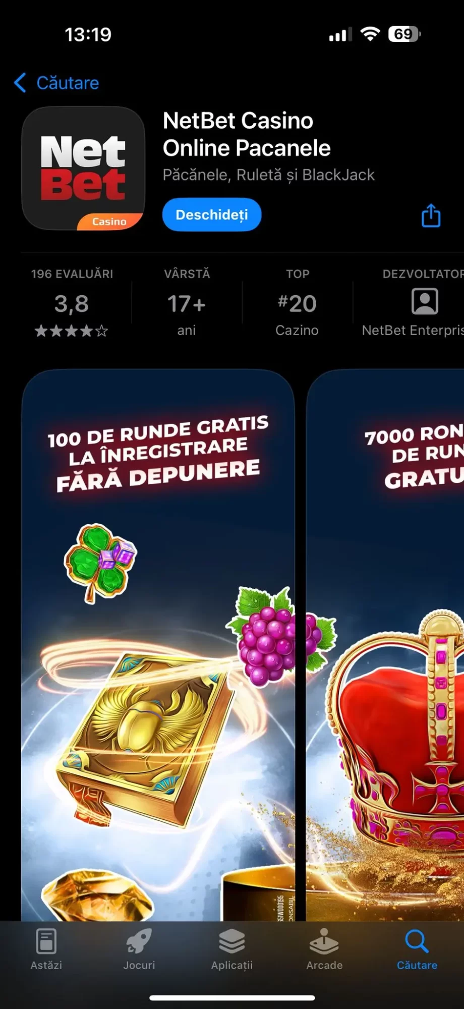 aplicația mobilă NetBet Casino