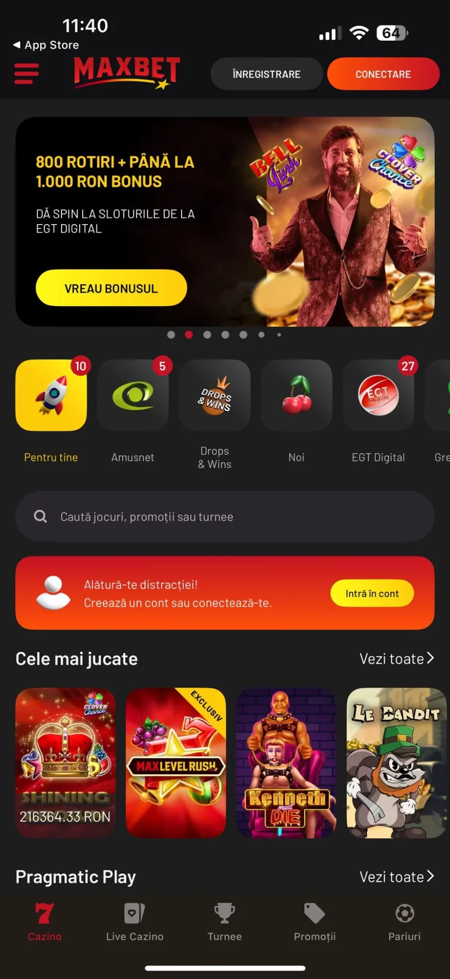 aplicația mobilă Maxbet