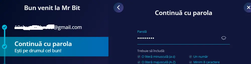 Inregistrare Mr Bit Casino