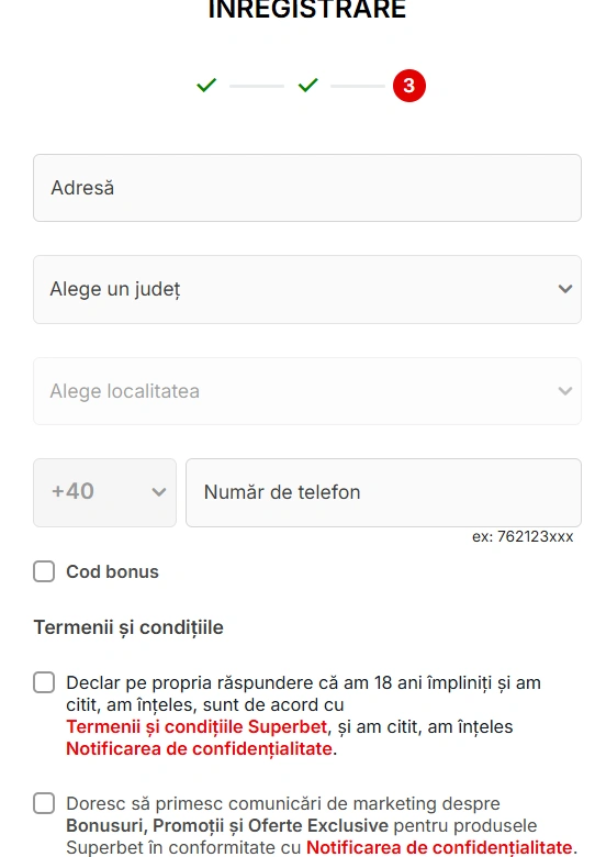 Ghid înregistrare Superbet