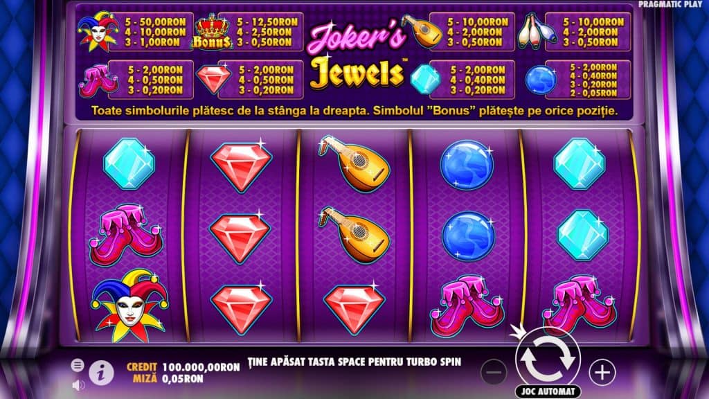 Cum arată jocul Jokers Jewels