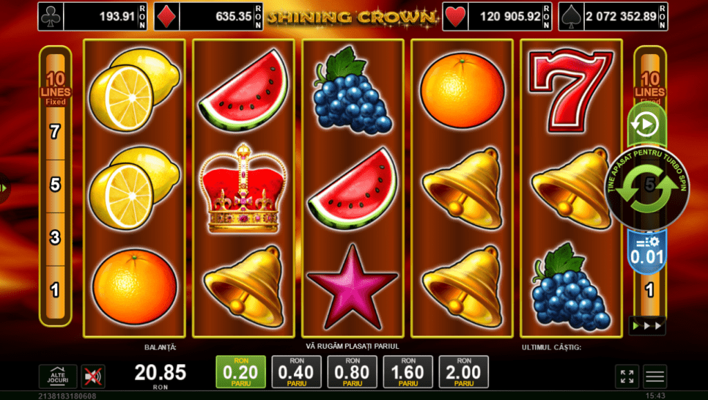 Shining Crown - slot cu jackpot EGT la betano