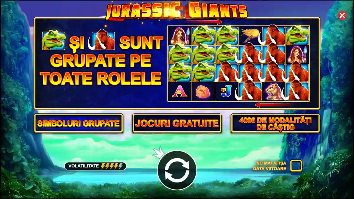 simbolurile jocului Jurassic Giants