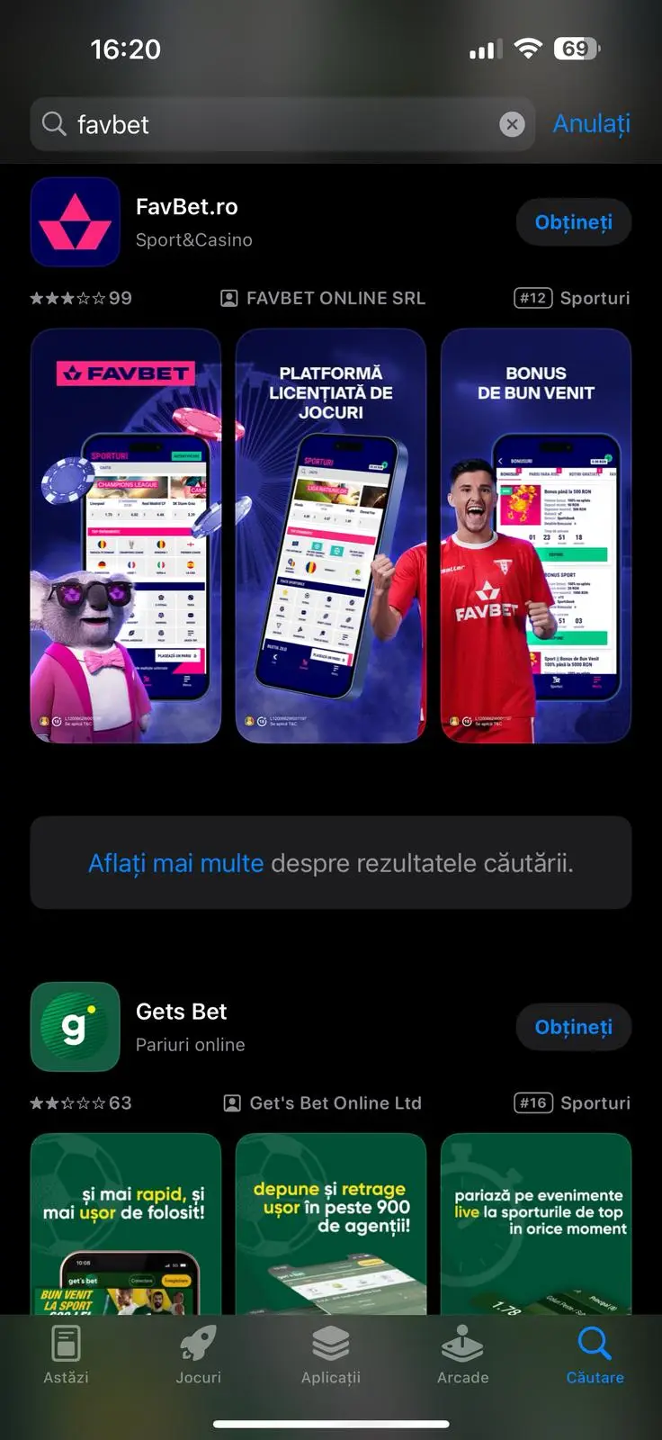 aplicația mobilă FavBet