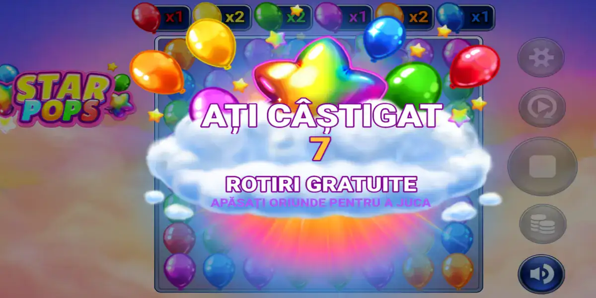 Jocul ca la aparate Star Pops