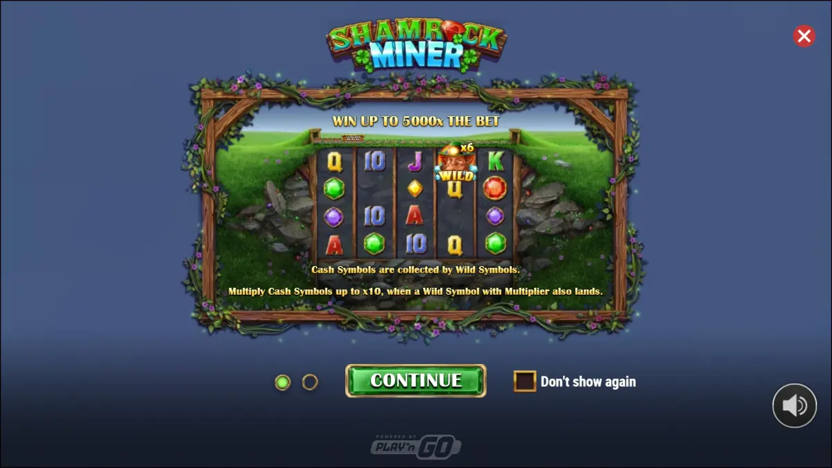 imaginea de start a jocului Shamrock Miner