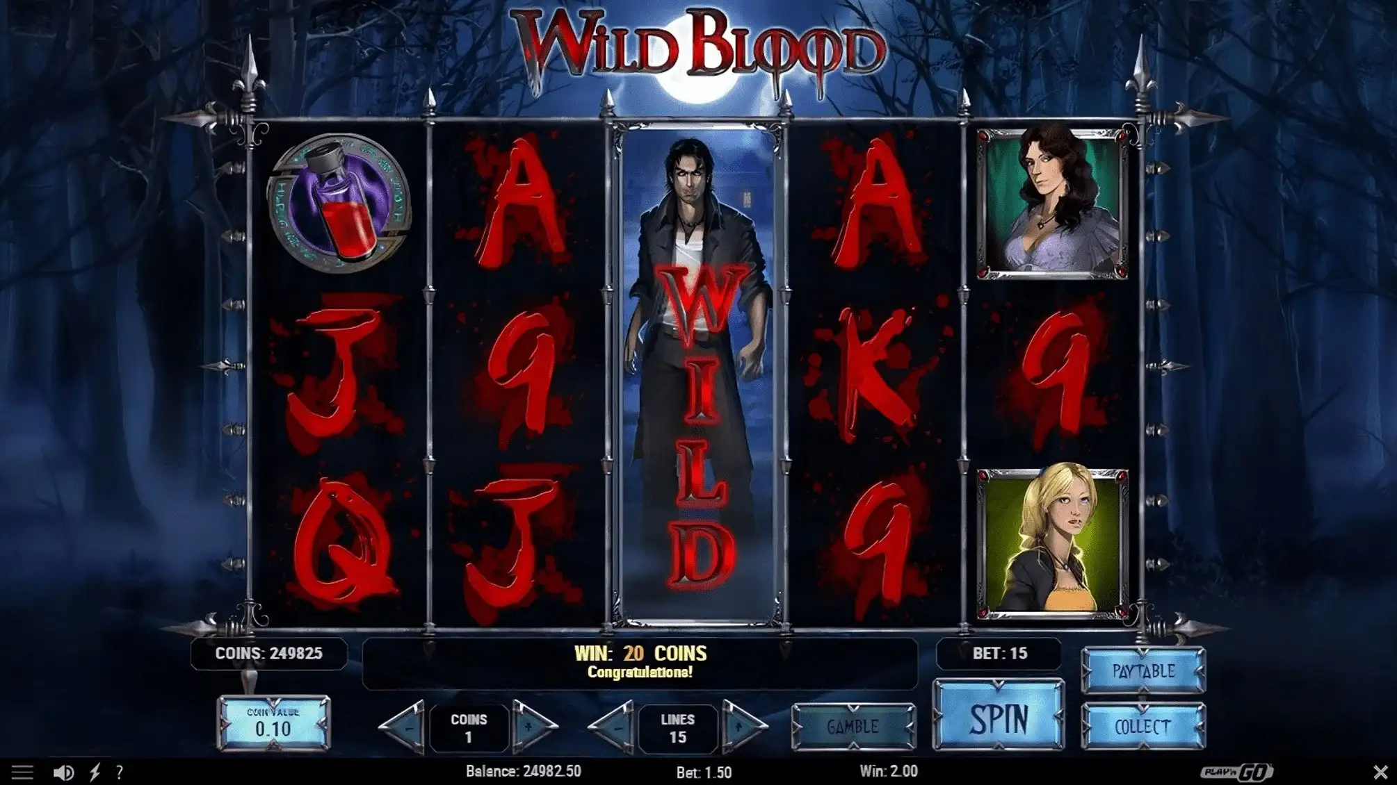 Wild expandabil Jocul ca la aparate Wild Blood