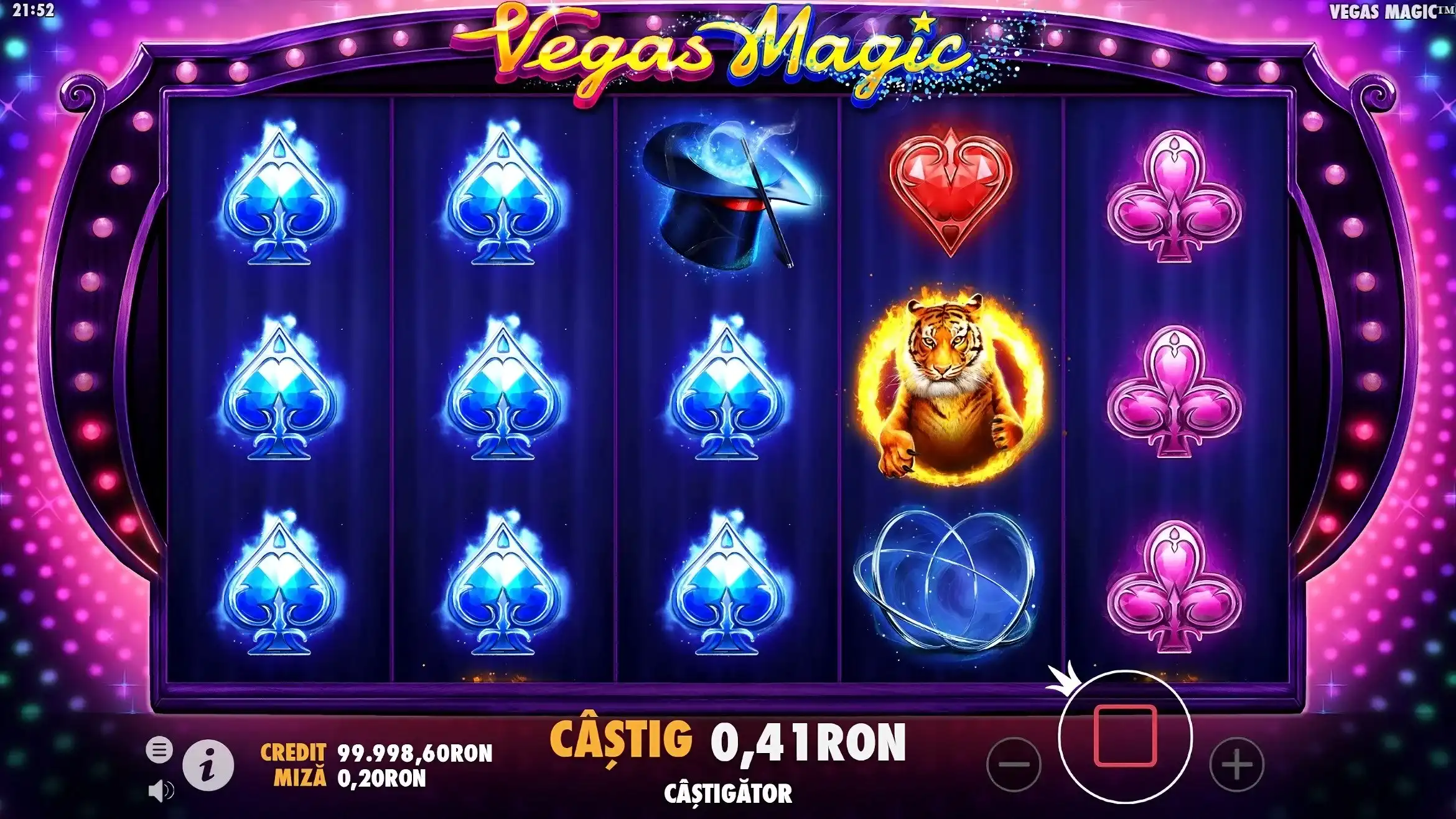 Câștig Păcănele gratis Vegas Magic