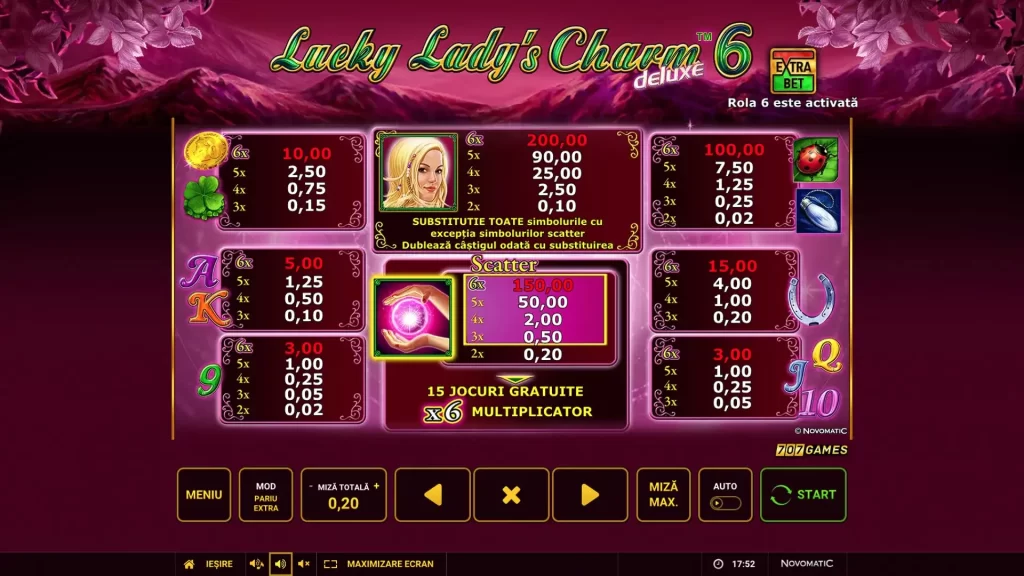 Lucky Lady Charm Deluxe 6 Gratis Demo Simboluri