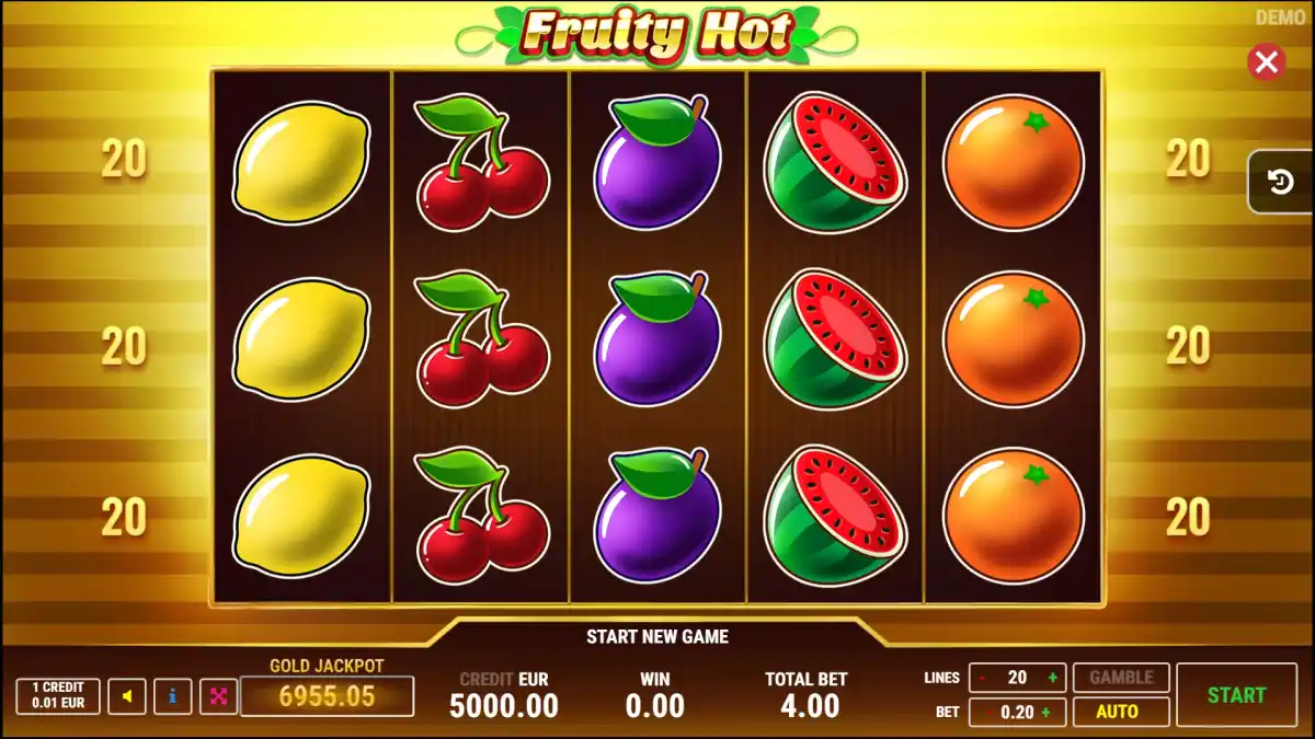 imaginea de start a jocului Joc de cazino gratis Fruity Hot