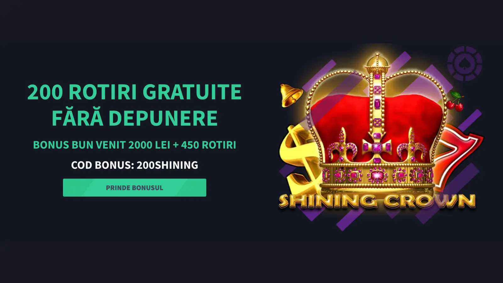 Gets Bet 200 Rotiri Gratuite la slotul Shining Crown