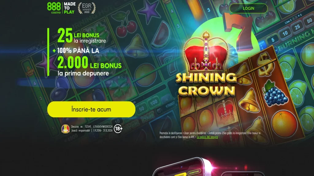 888Casino – 25 LEI Free Play