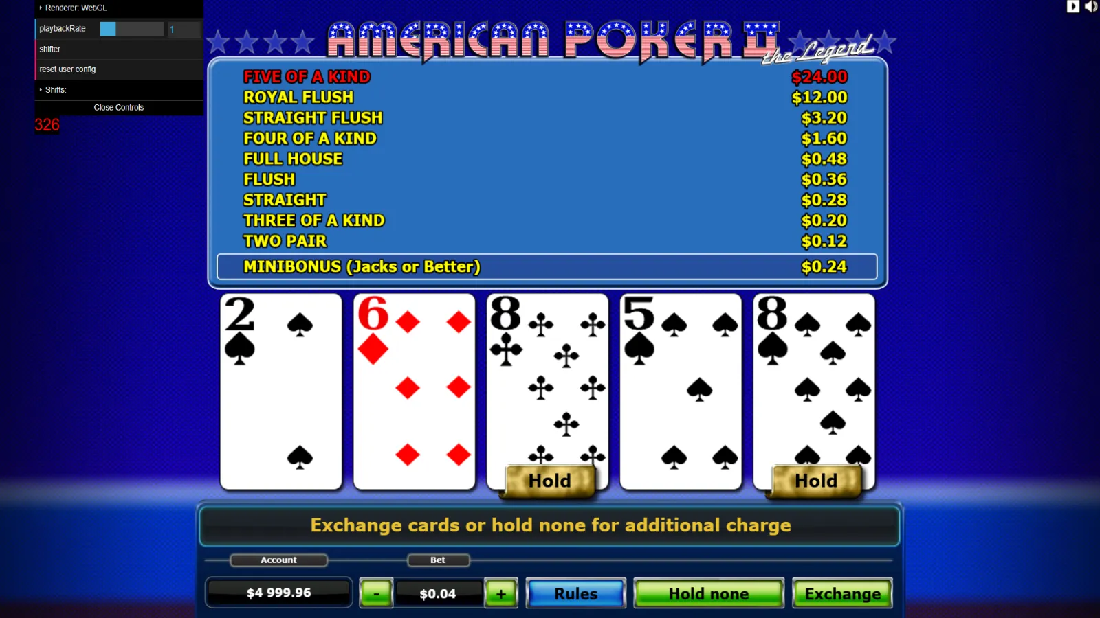 American Poker 2 GamePlay