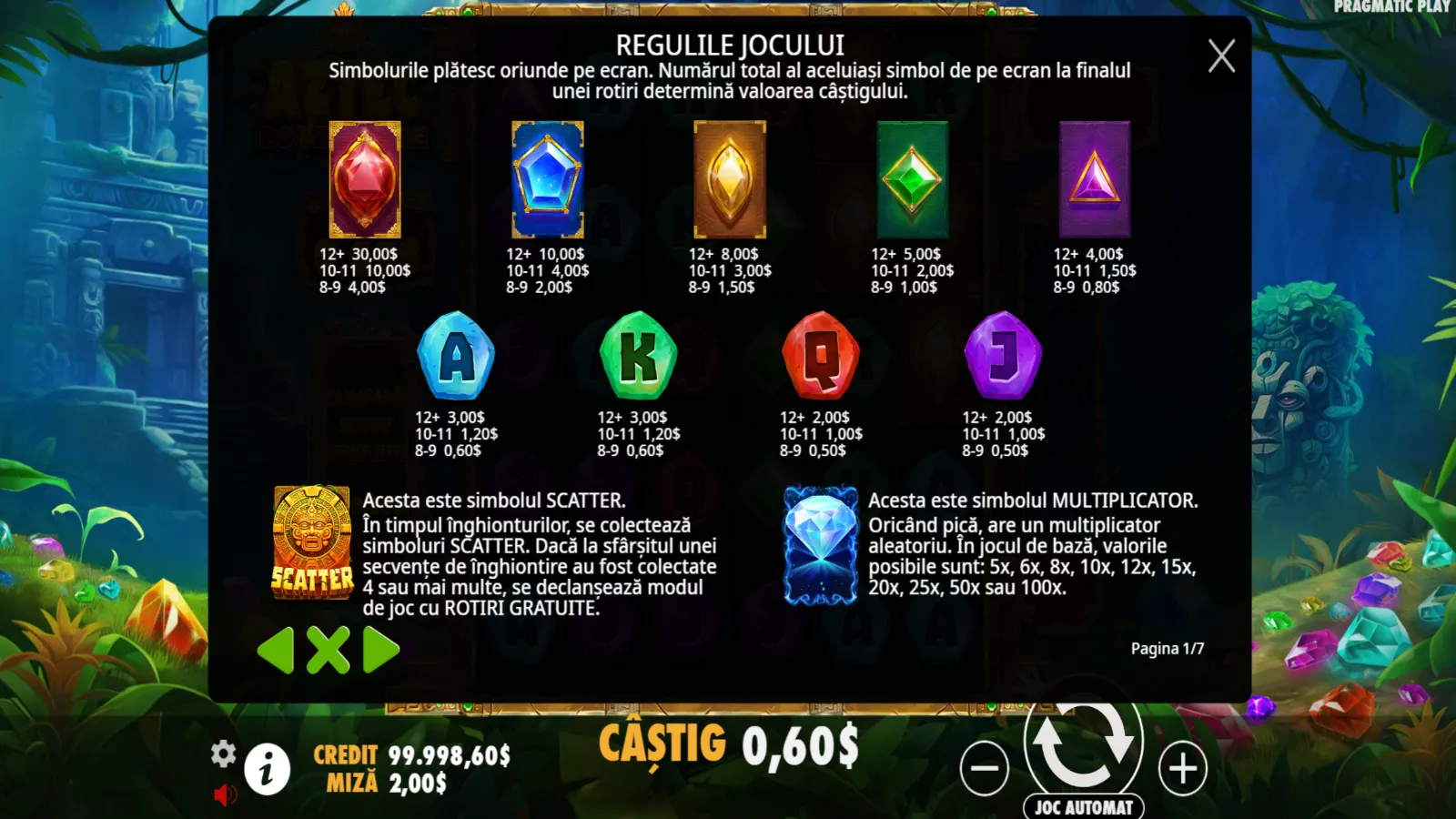 Aztec Powernudge Gratis Simboluri