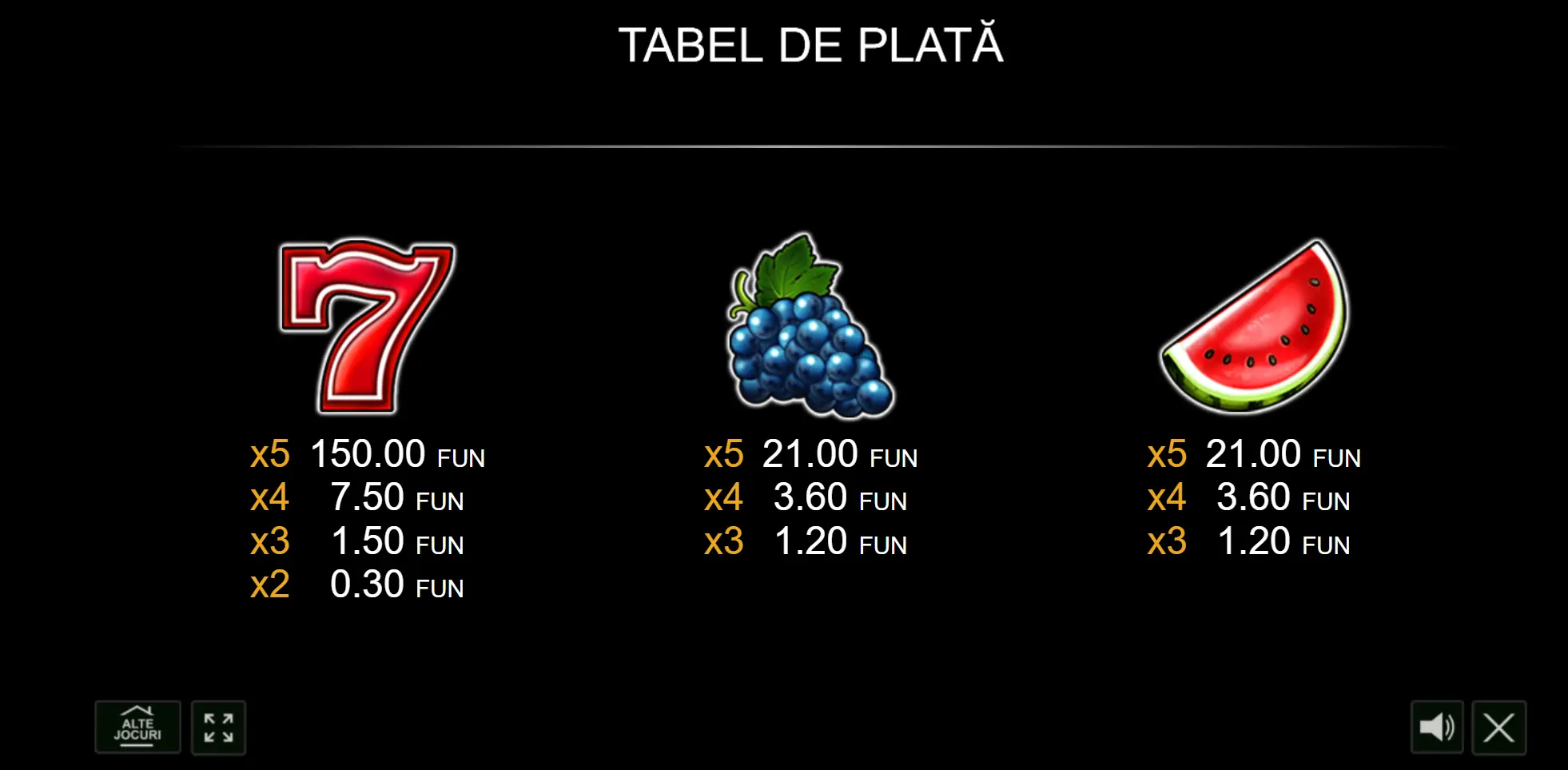 Shining Crown Demo Tabel de plata Septari si Fructe