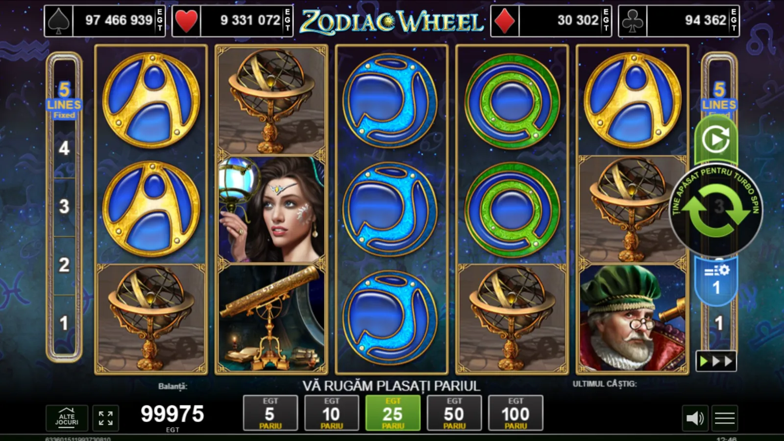 Zodiac Wheel Demo GamePlay