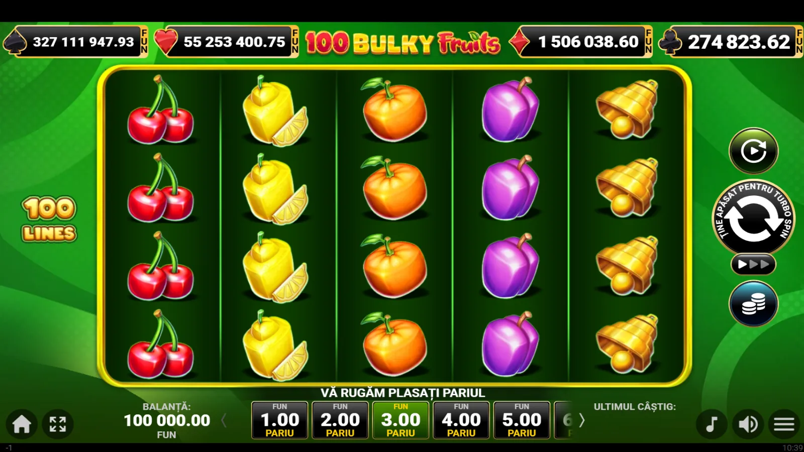 100 Bulky Fruits Gratis GamePlay