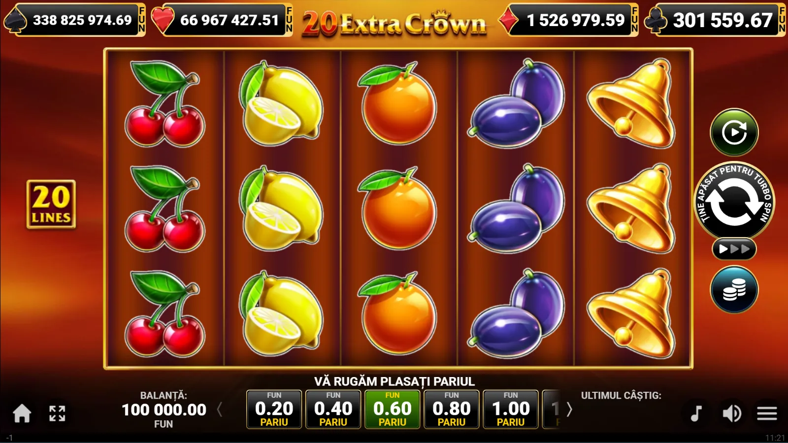 20 Extra Crown Gratis Gameplay
