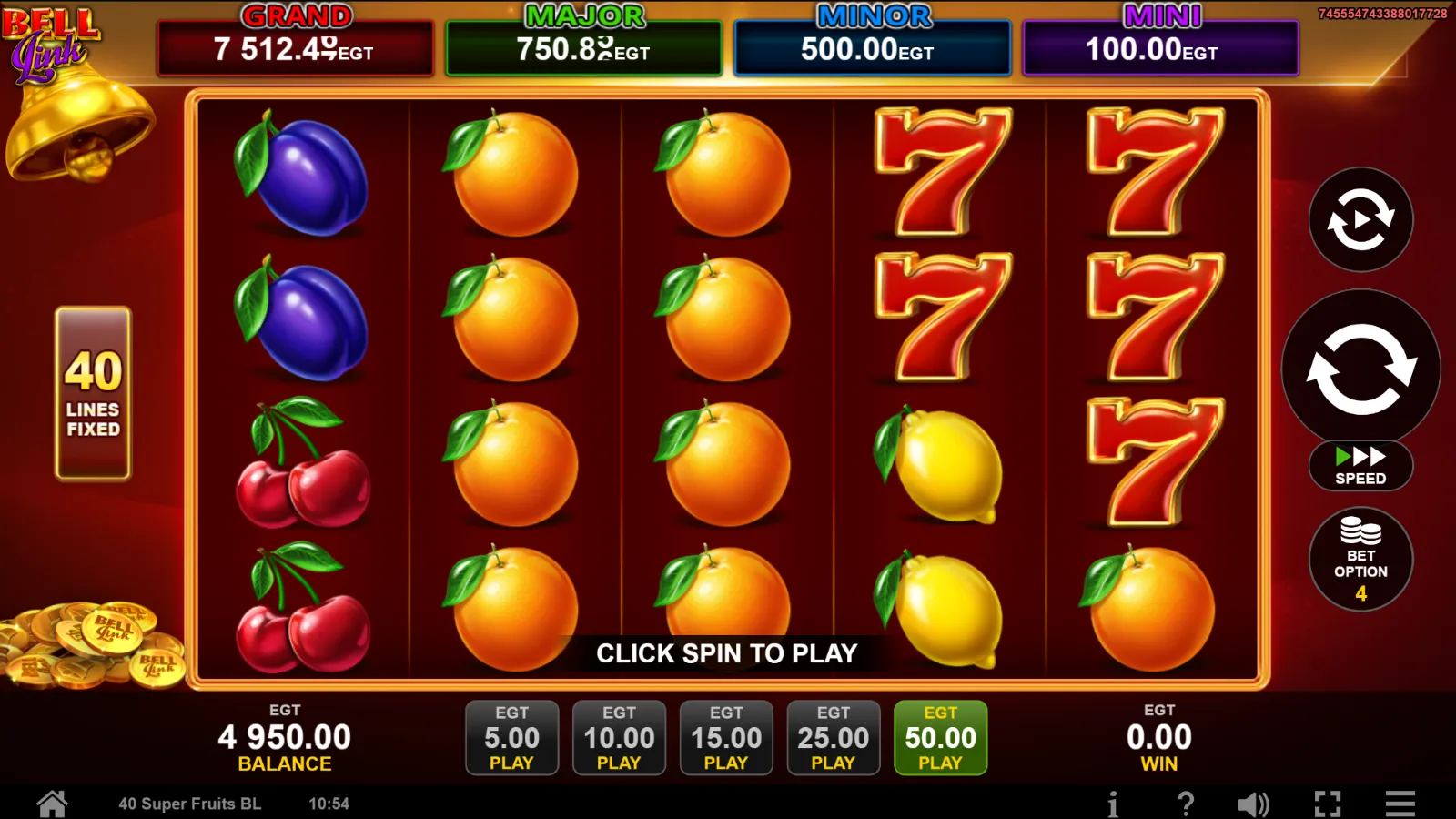 40 Super Fruits Bell Link Demo GamePlay
