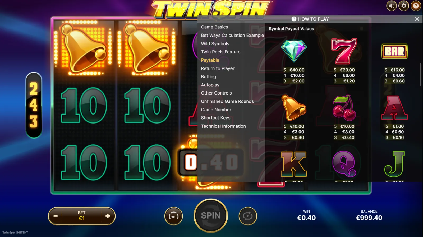 Twin Spin Demo Simboluri