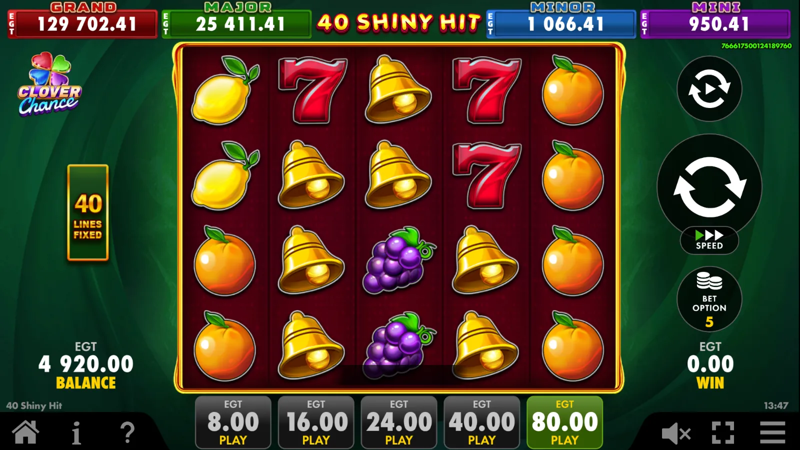 40 Shiny Hit Gratis GamePlay