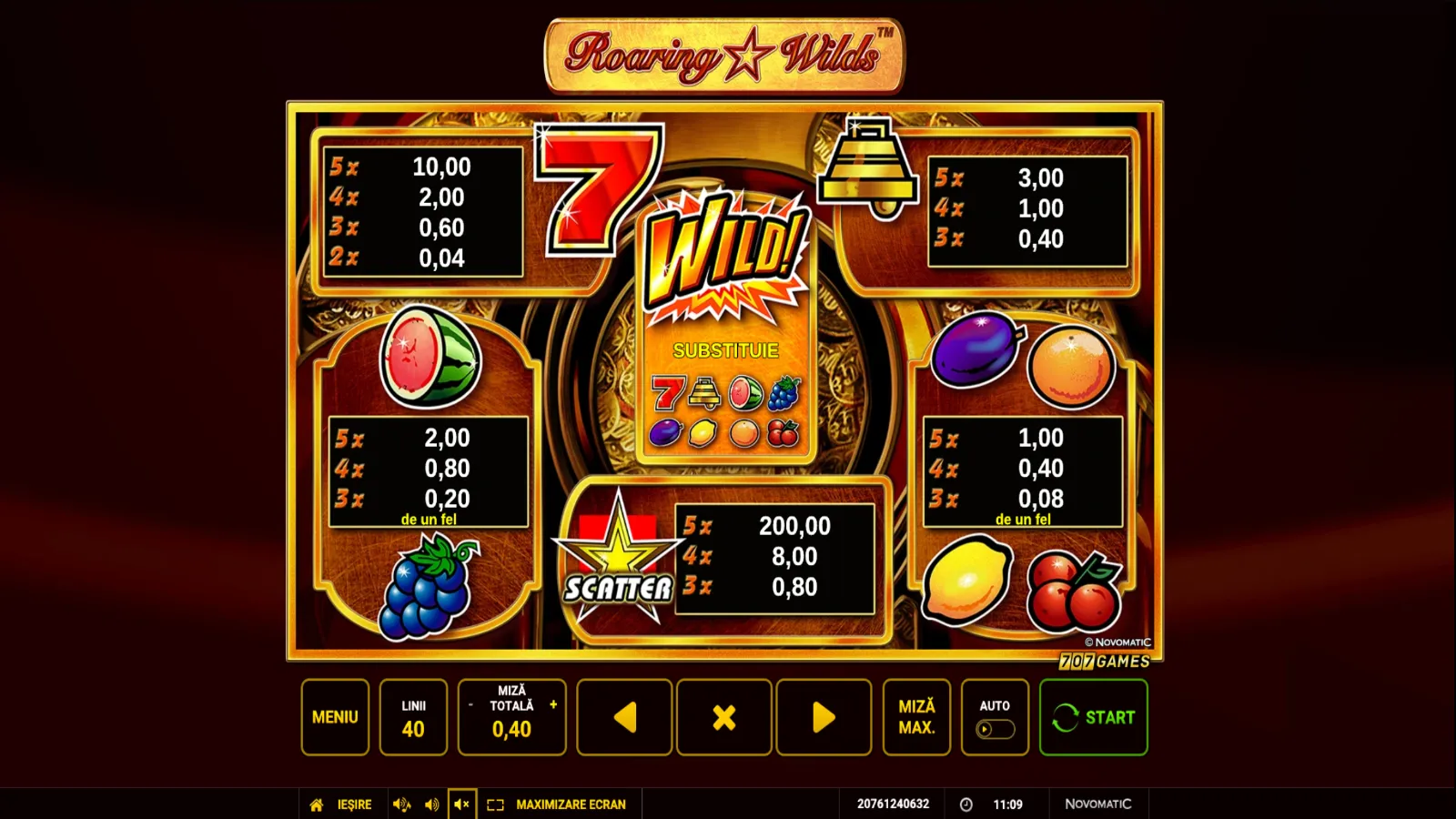 Roaring Wilds Gratis Simboluri
