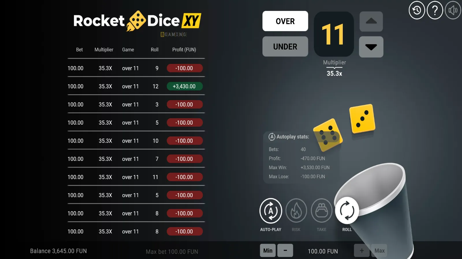 Rocket Dice XY Gratis GamePlay