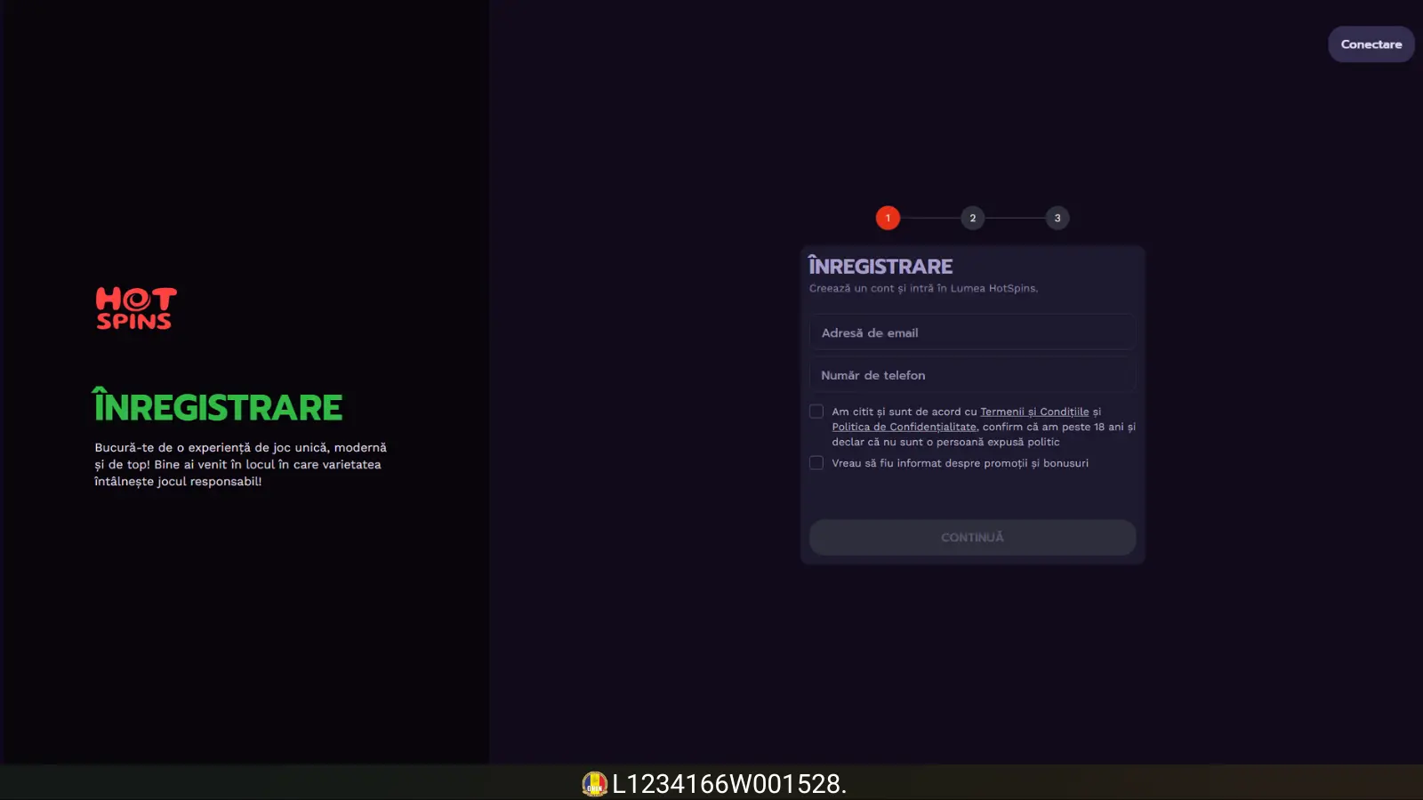 HotSpins Inregistrare