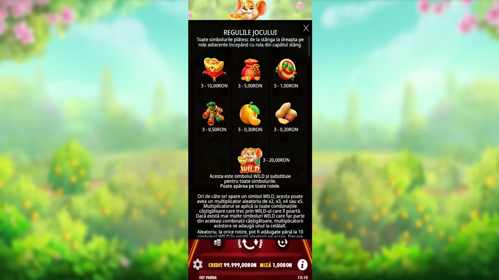 Lucky Mouse Demo Simboluri