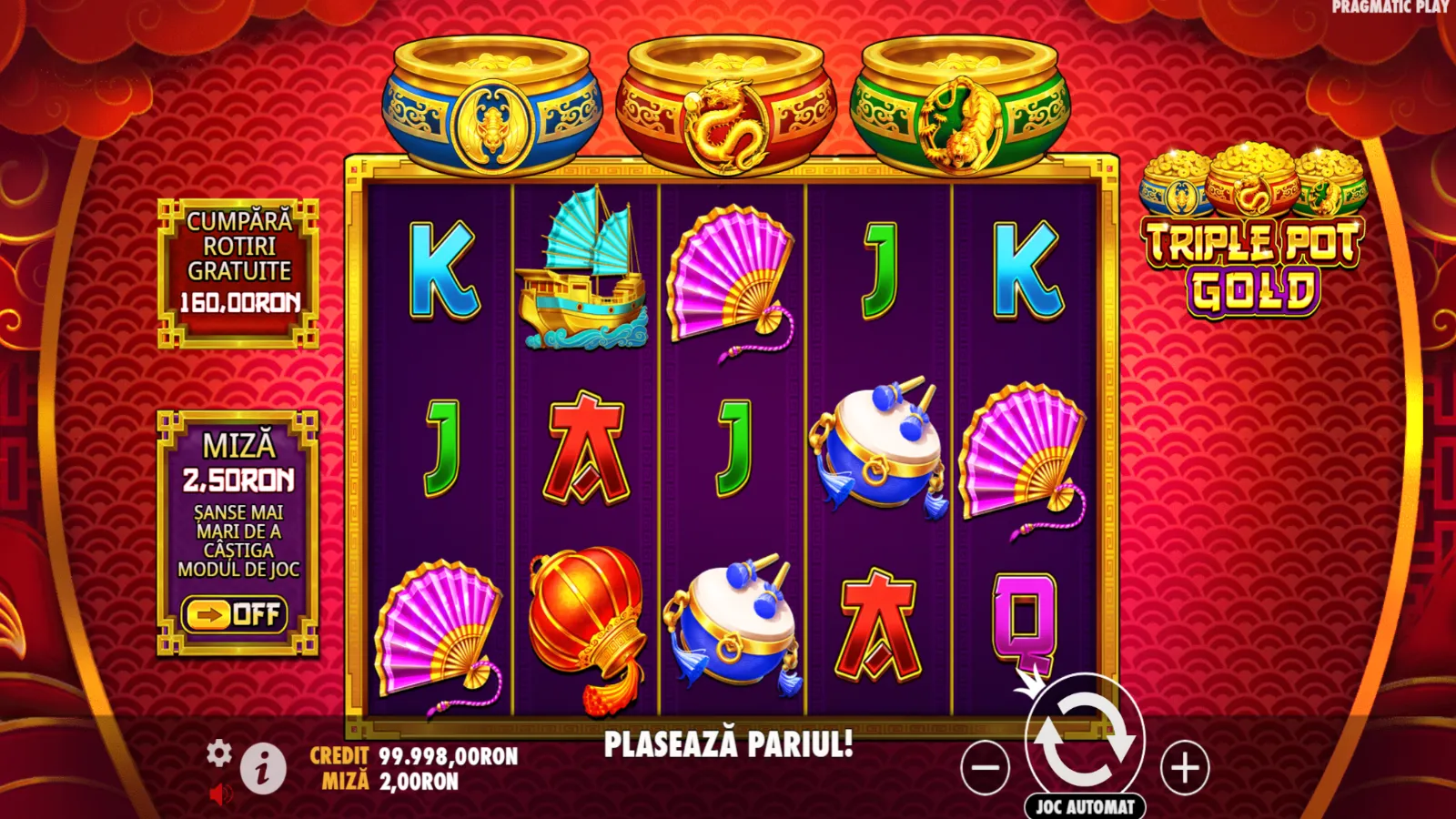 Triple Pot Gold Demo GamePlay