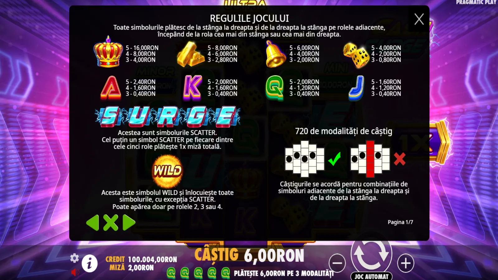 Cash Surge Gratis Simboluri