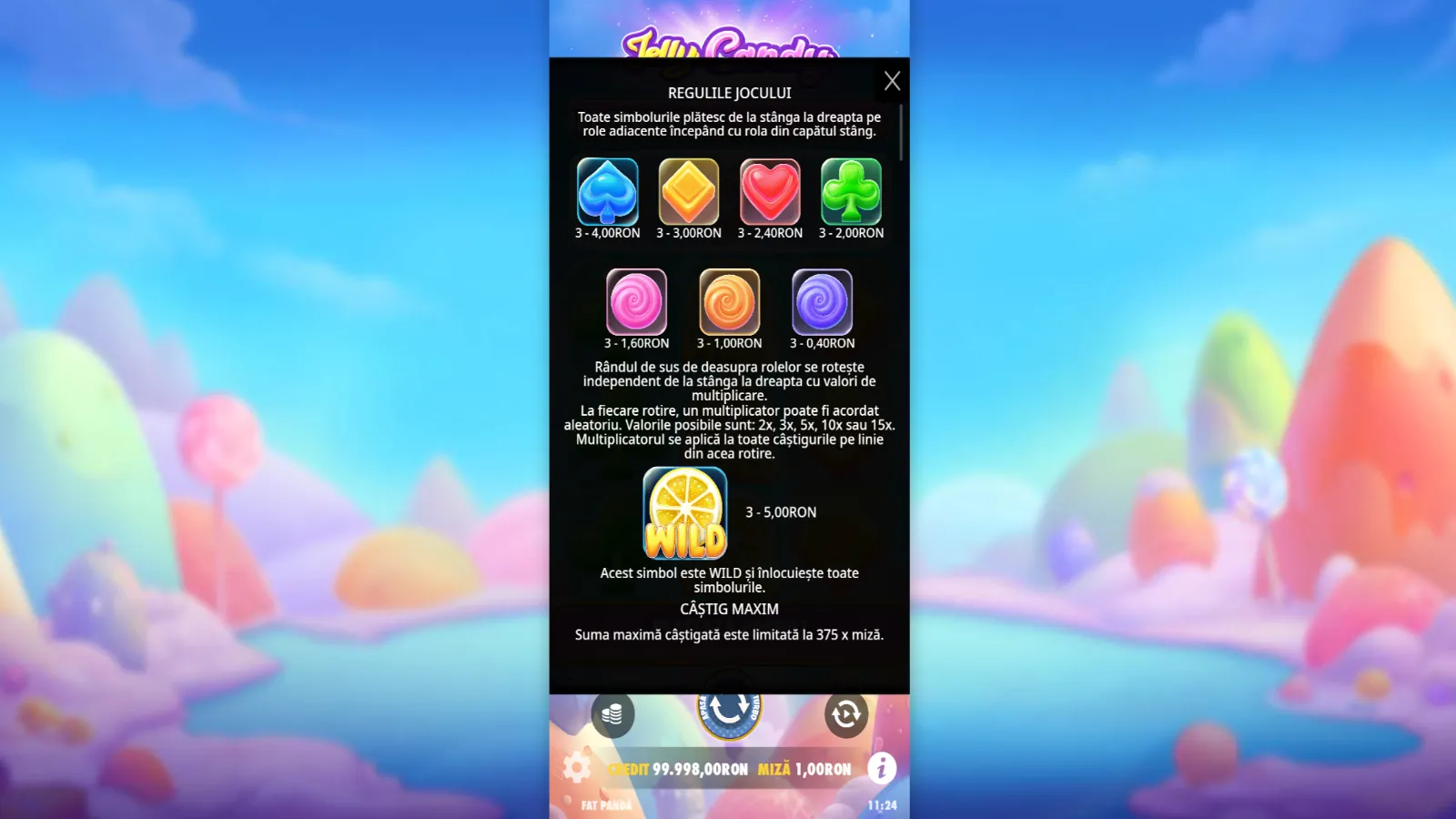 Jelly Candy Demo Simboluri