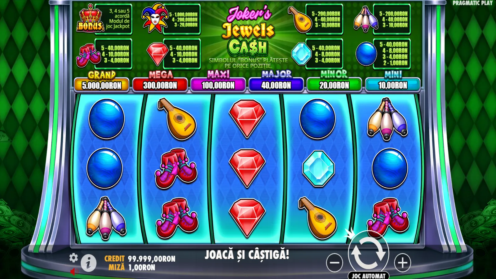 Joker's Jewels Cash Demo GamePlay