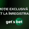 Promoție exclusivă Gets Bet la înregistrare: 100% bonus până la 200 RON
