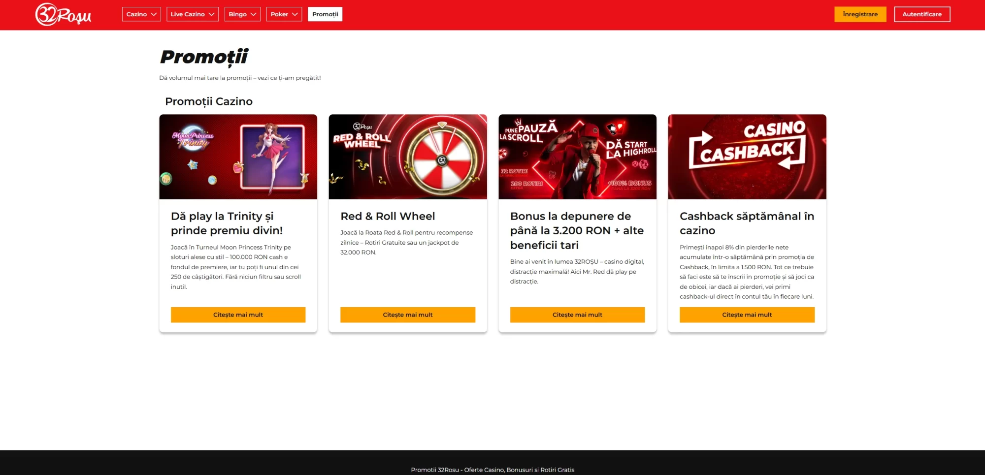 32Roșu Casino Bonusuri