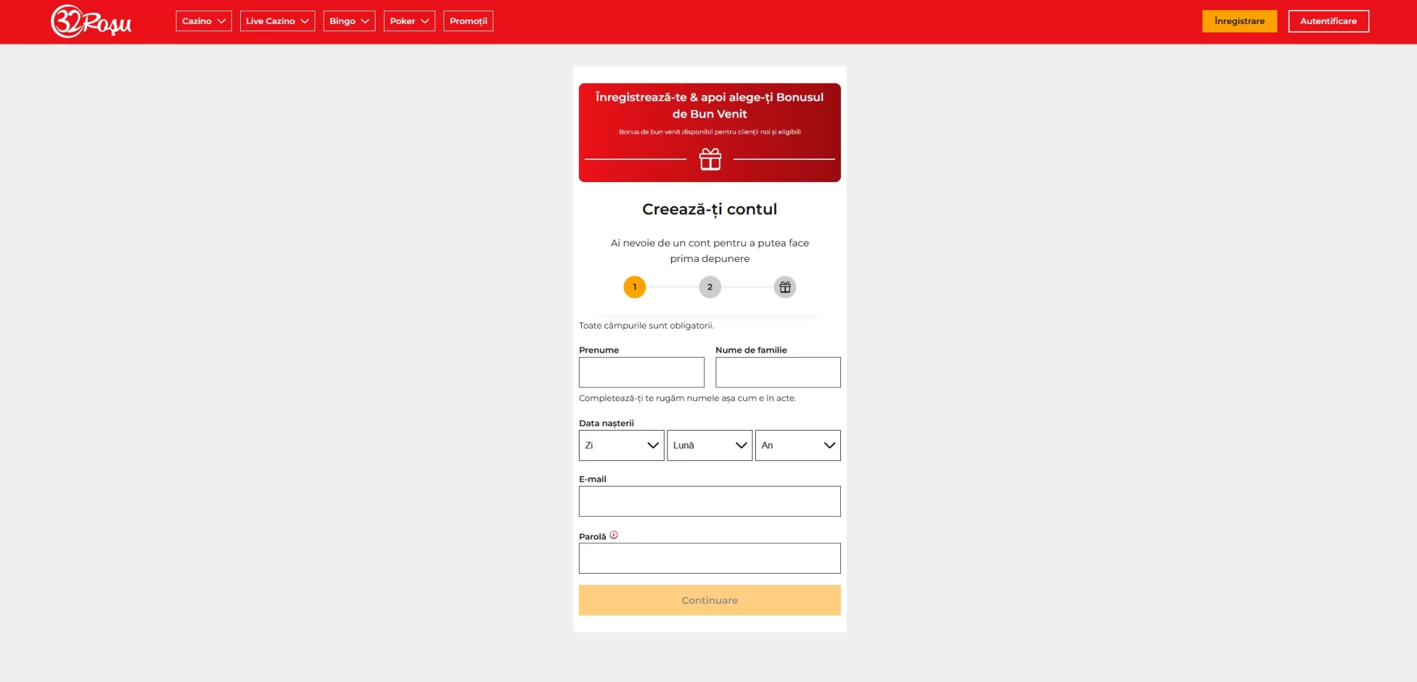 32Roșu Casino Inregistrare