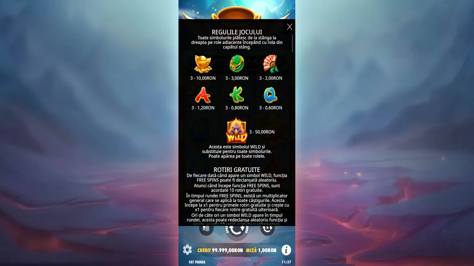 Lucky Phoenix Gratis Simboluri