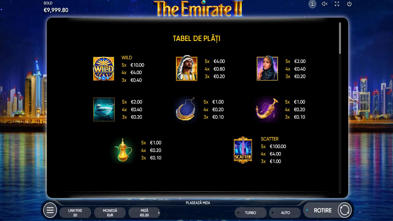The Emirate 2 Gratis Simboluri