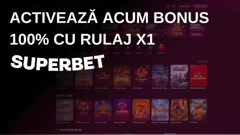 Activează acum bonus 100% cu rulaj X1