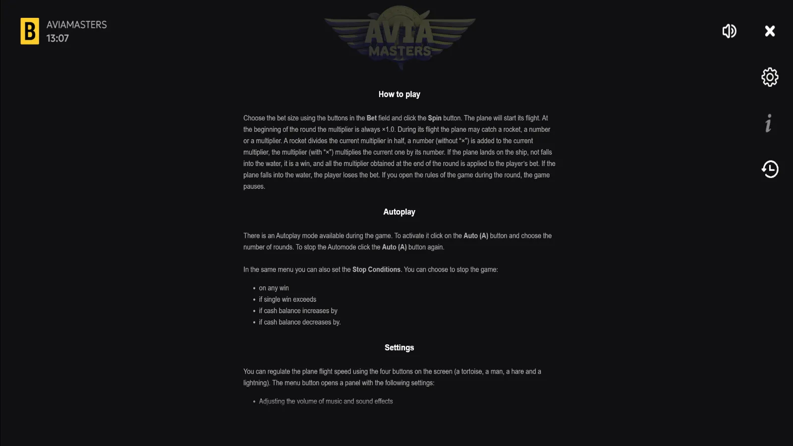 Avia Masters Demo Reguli