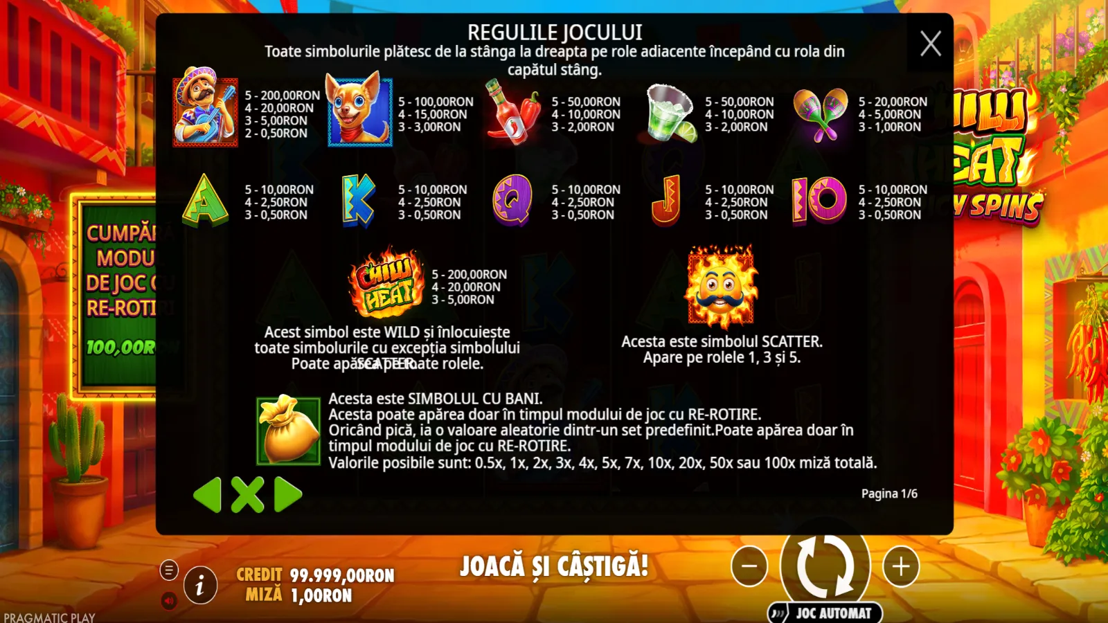 Chilli Heat Spicy Spins Demo Simboluri